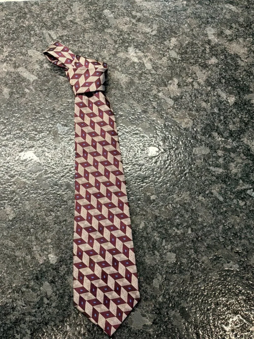 Polo Ralph Lauren vintage 100% silk geometric hand made in USA tie